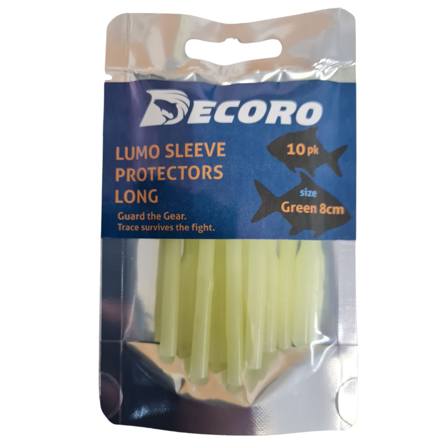 Lumo sleeve protectors 8cm green long  - 10 pack