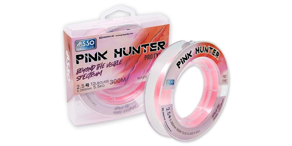 Asso pink flourocarbon coated mono - 20lb, 0.33mm - made in Japan