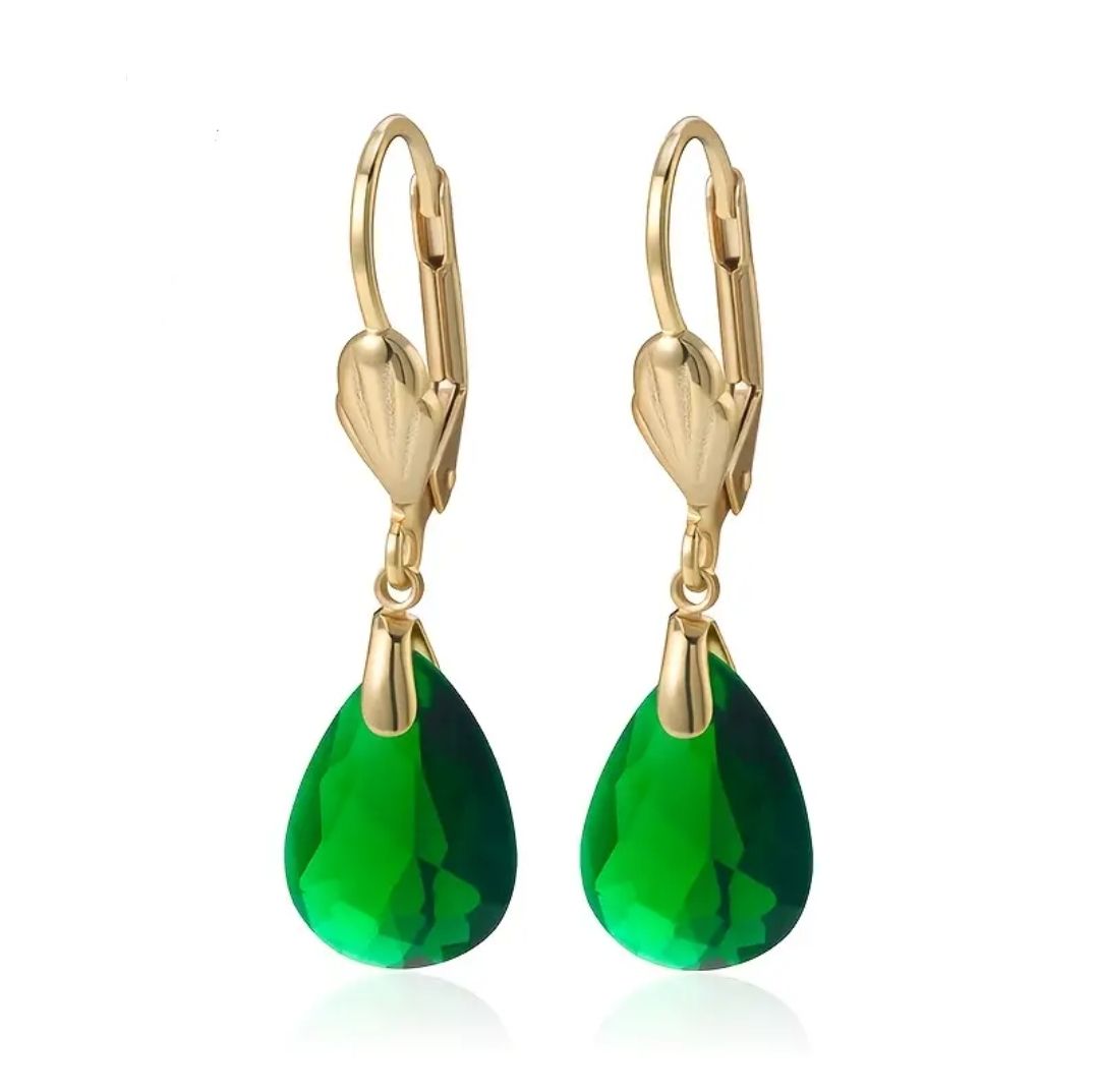 Damen Ohrringe 925 Sterling Silber mit Kristallen 