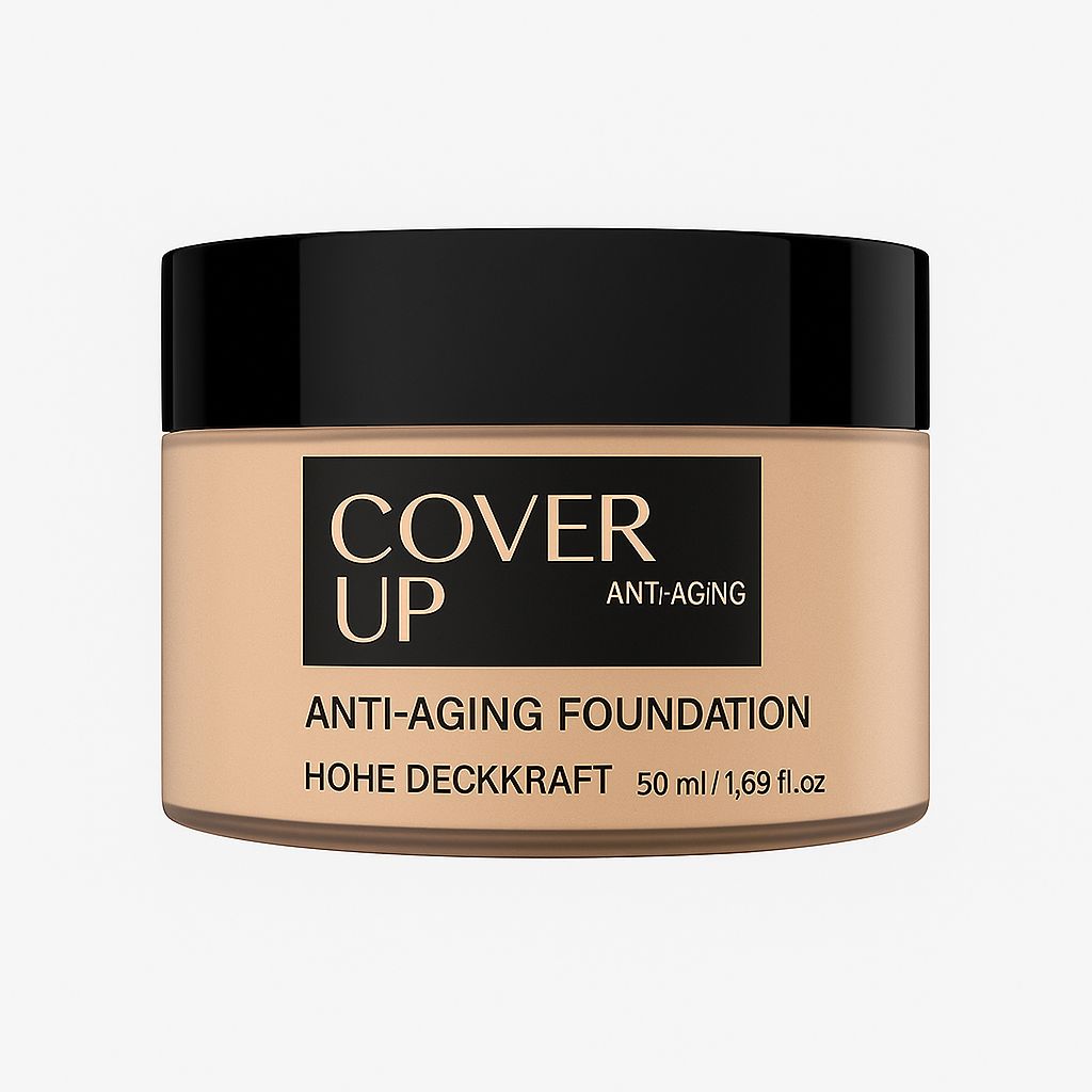 Anti-Aging Foundation mit hoher Deckkraft und intensiver Feuchtigkeit – für jugendliche, strahlende Haut