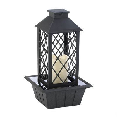 BLACK LANTERN TABLETOP FOUNTAIN