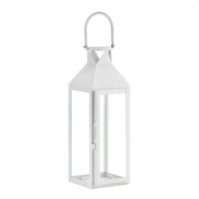 WHITE MANHATTAN CANDLE LANTERN