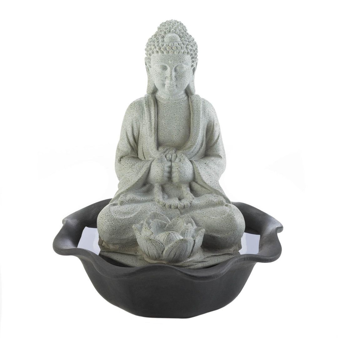 BUDDHA ON LOTUS TABLETOP FOUNTAIN