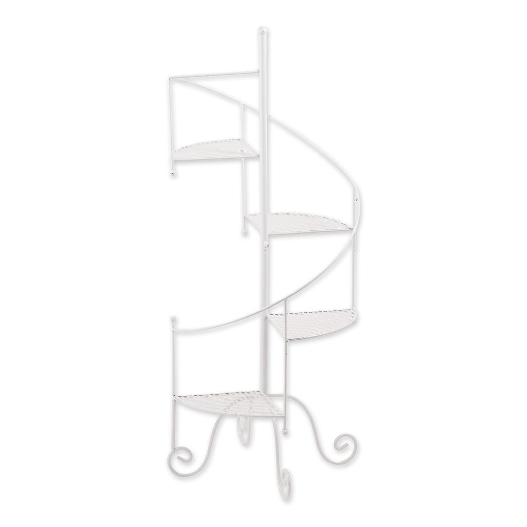 WHITE SPIRAL SHOWCASE PLANT STAND