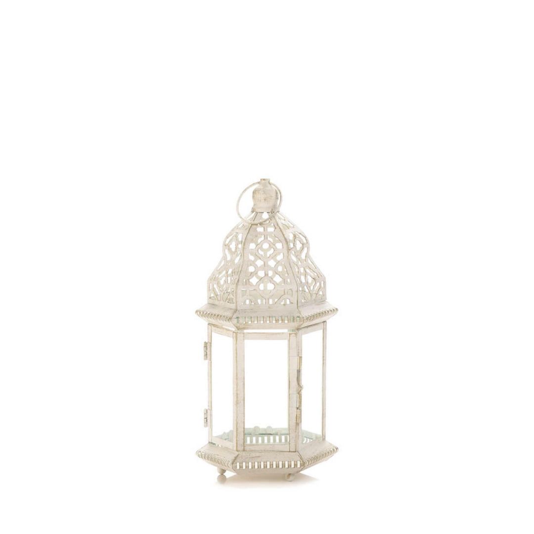 SUBLIME DISTRESSED WHITE LANTERN