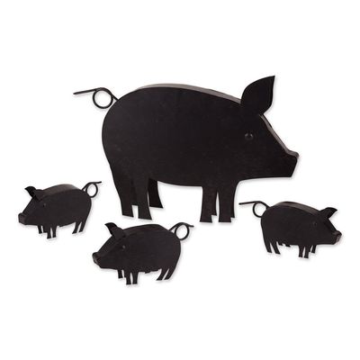 PIG WITH PIGLETS SCULPTURE
