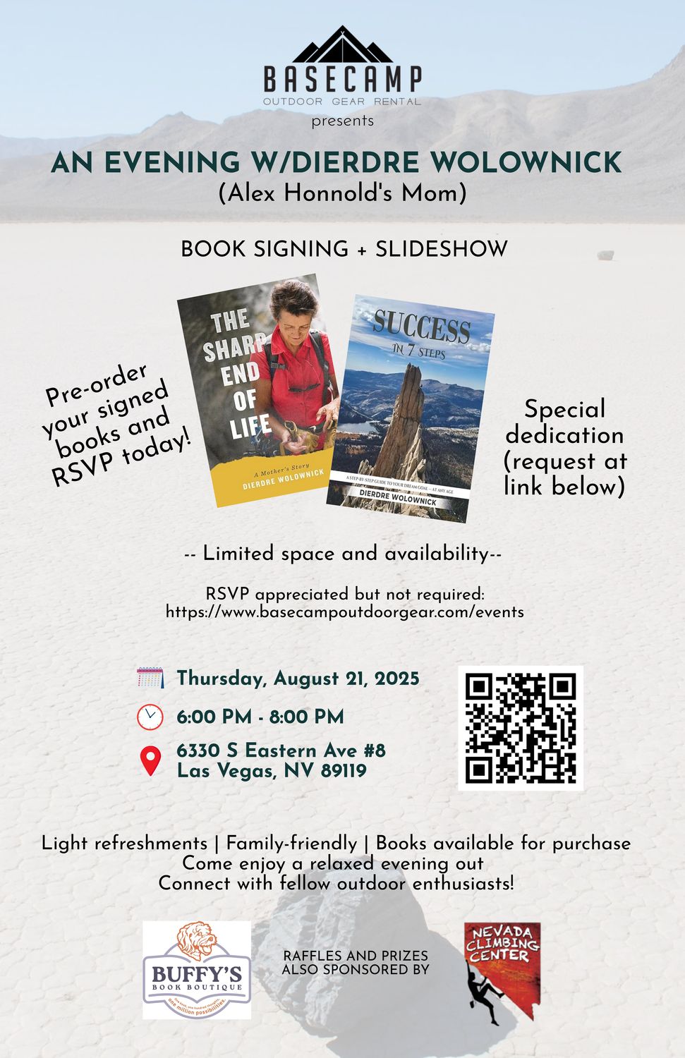 An evening w/Dierdre Wolownick, Choose Your Book: No book - I just want to sign up for the event