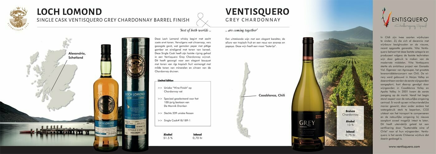 Loch Lomond Single Ventisquero Grey Chardonnay finish - 52% Loch Lomond Single Ventisquero Grey Chardonnay finish - 52%