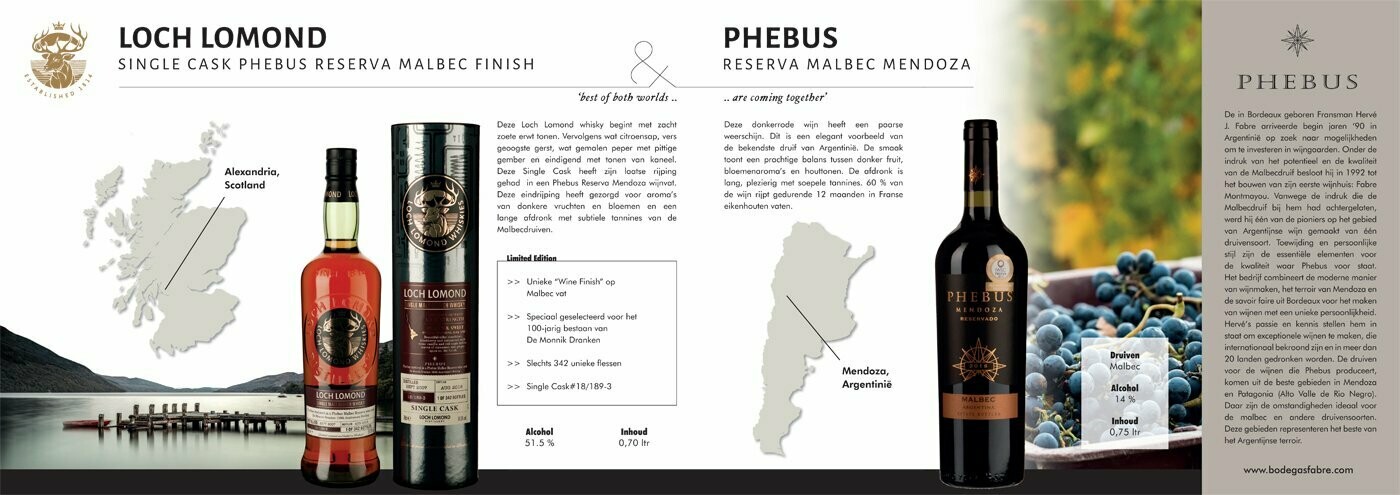 Loch Lomond Single Cask Phebus Malbec finish - 52% Loch Lomond Single Cask Phebus Malbec finish - 52%