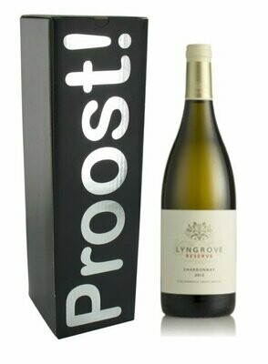 Proost doos met een fles Lyngrove Chardonnay Reserva