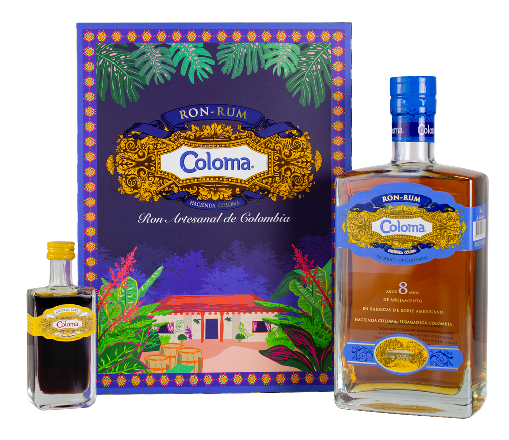 Ron Coloma 8 years old Rum met mini koffielikeur - 39%
