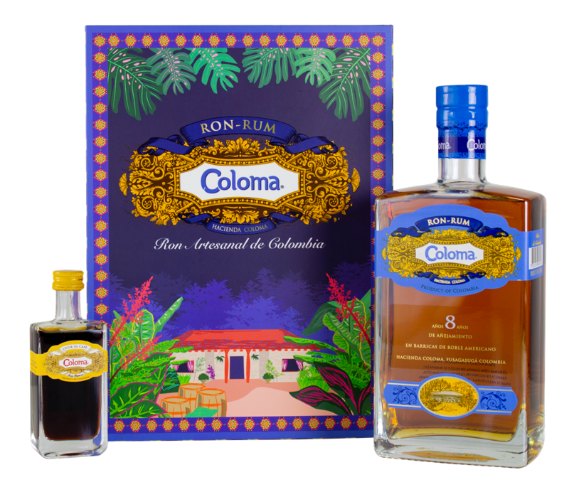 Ron Coloma 8 years old Rum met mini koffielikeur - 39%