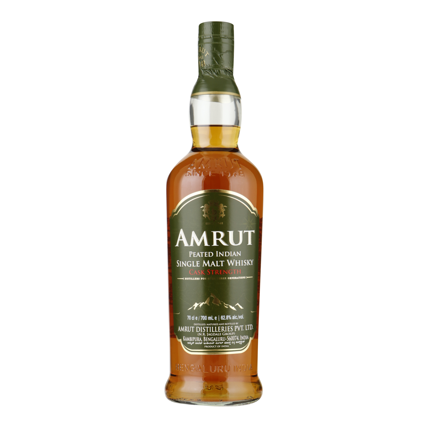 Amrut Indian Peated cask strength single malt - 62,8%