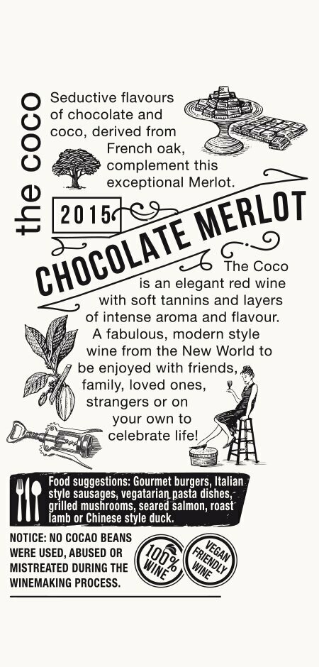 The Coco Chocolat Merlot - Mooiplaas - Zuid-Afrika The Coco Chocolat Merlot - Mooiplaas - Zuid-Afrika