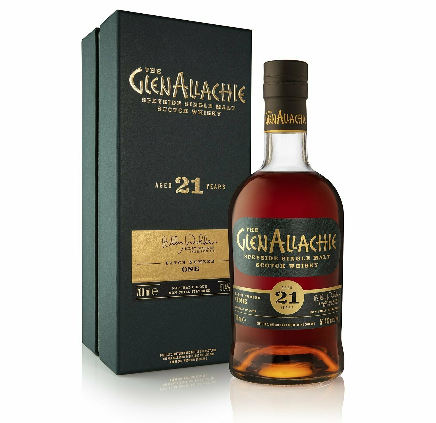 GlenAllachie 21 years Single Malt Whisky Limited Edition batch 1 - 51,4%
