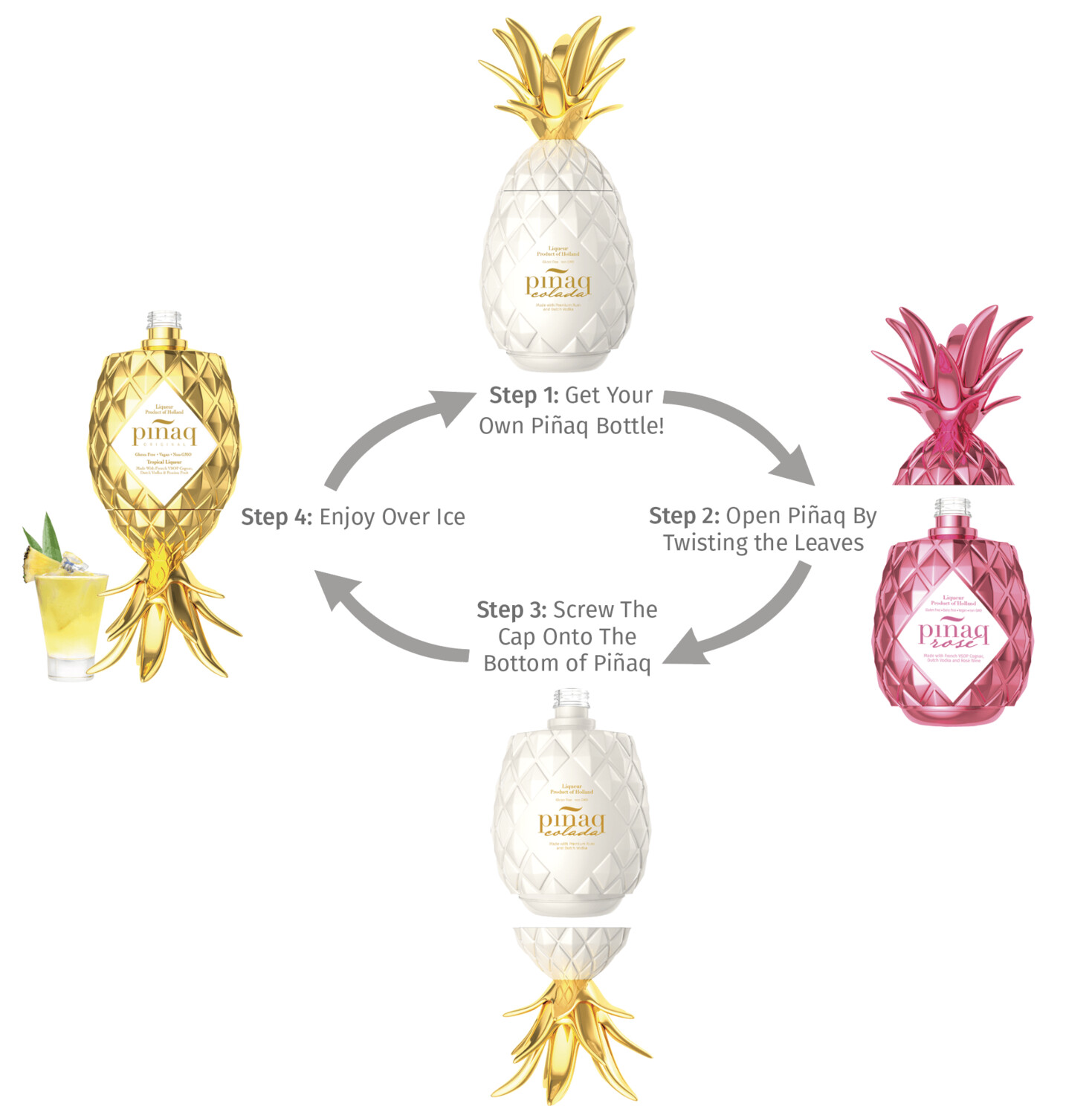 Pinaq Rosé likeur - 17% Pinaq Rosé likeur - 17%