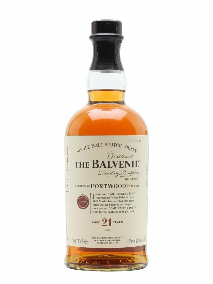 Balvenie Portwood 21 in ronde koker - oude versie - 40% Balvenie Portwood 21 in ronde koker - oude versie - 40%