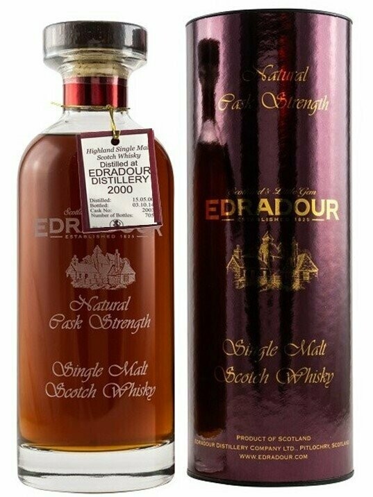Edradour 14 years - Natural Cask Strenght Ibisco decanter 2000-2014 - Cask 2003 - 56.8%