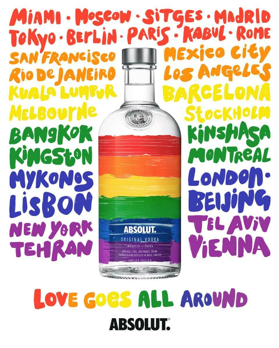Absolut Rainbow vodka Absolut Rainbow vodka