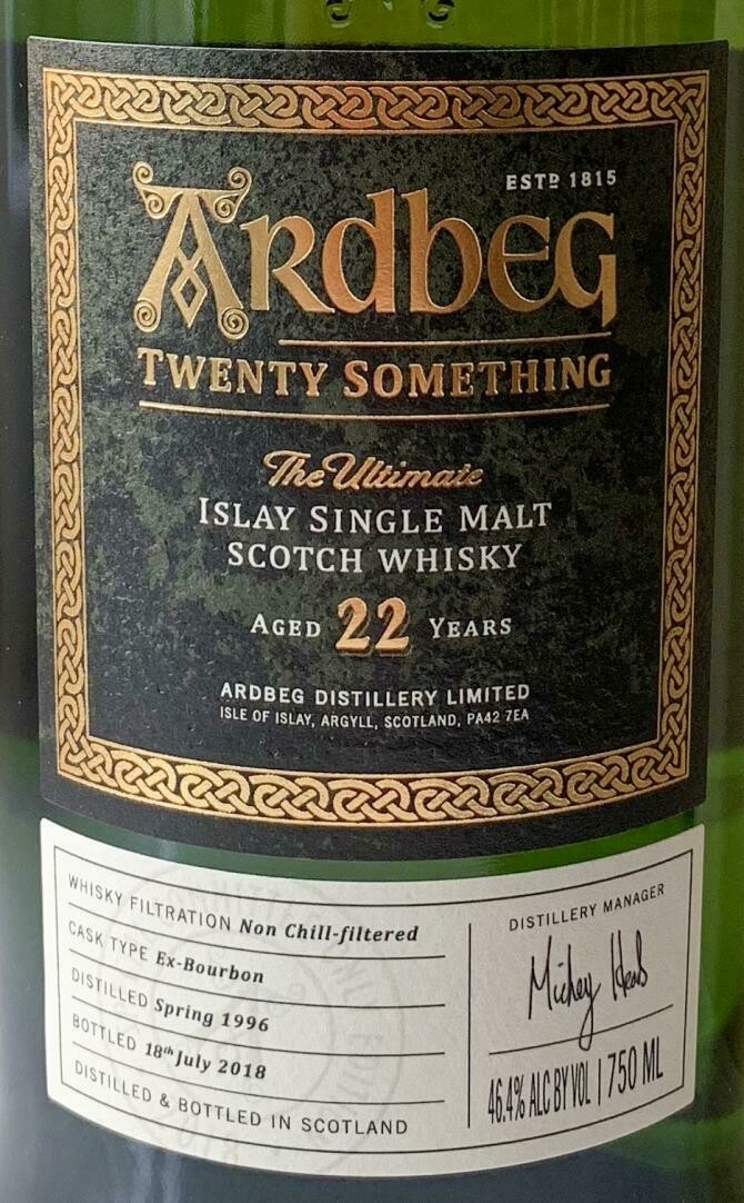 Ardbeg Twenty Something 22 years - 46.4% Ardbeg Twenty Something 22 years - 46.4%