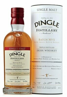 Dingle batch 5 - Bourbon - PX - Madeira cask - 46.5% Dingle batch 5 - Bourbon - PX - Madeira cask - 46.5%