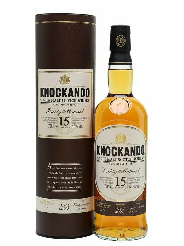 Knockando 15 years - 43% - matured 2005