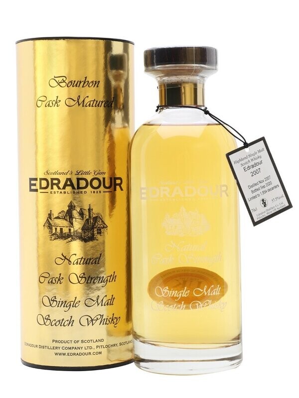 Edradour 2007 - Natural Cask Strength - Bourbon Cask Matured - Ibisco- 59.2%