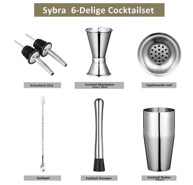 Cocktail set - 6 delig