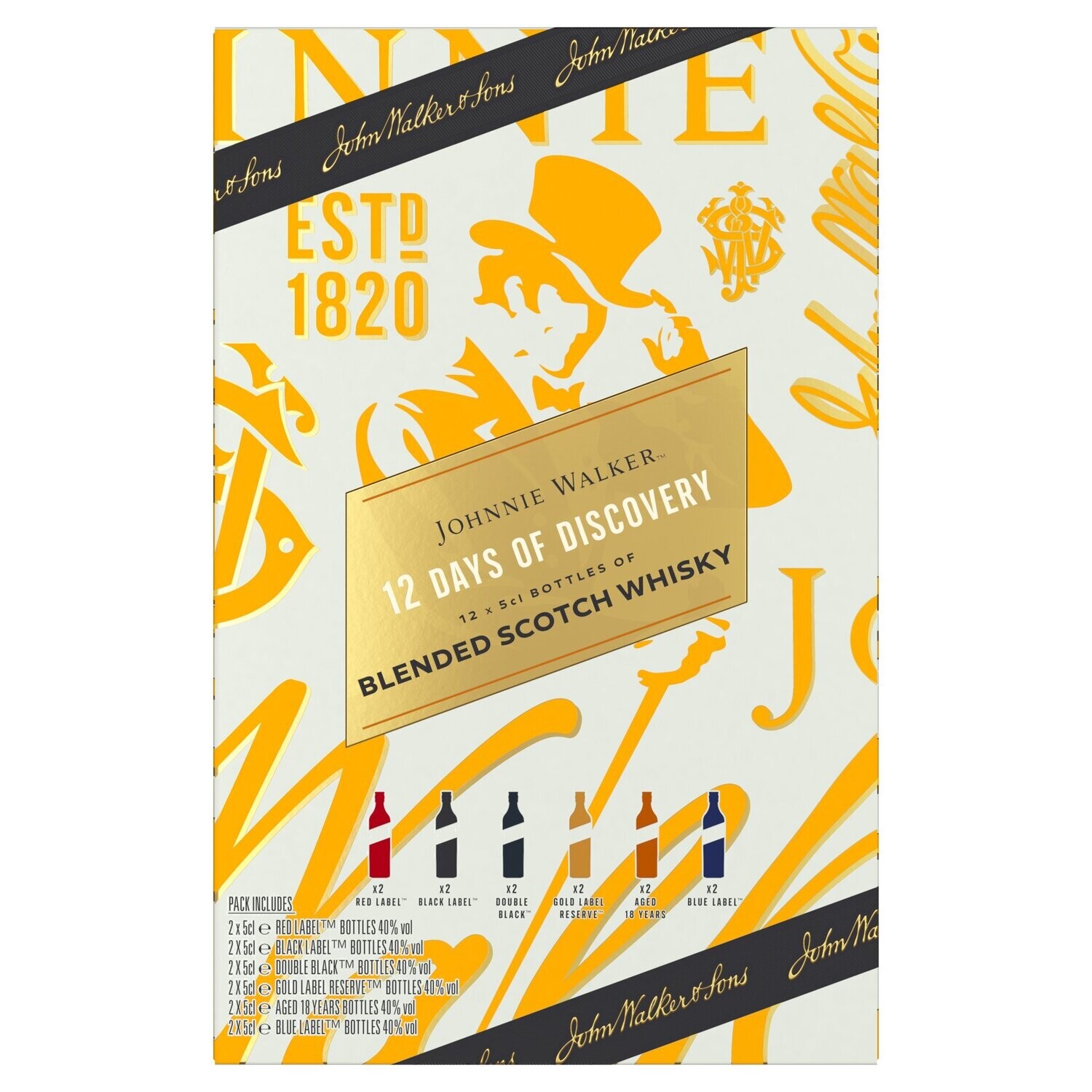 Johnnie Walker Advent kalender met 12 flesjes