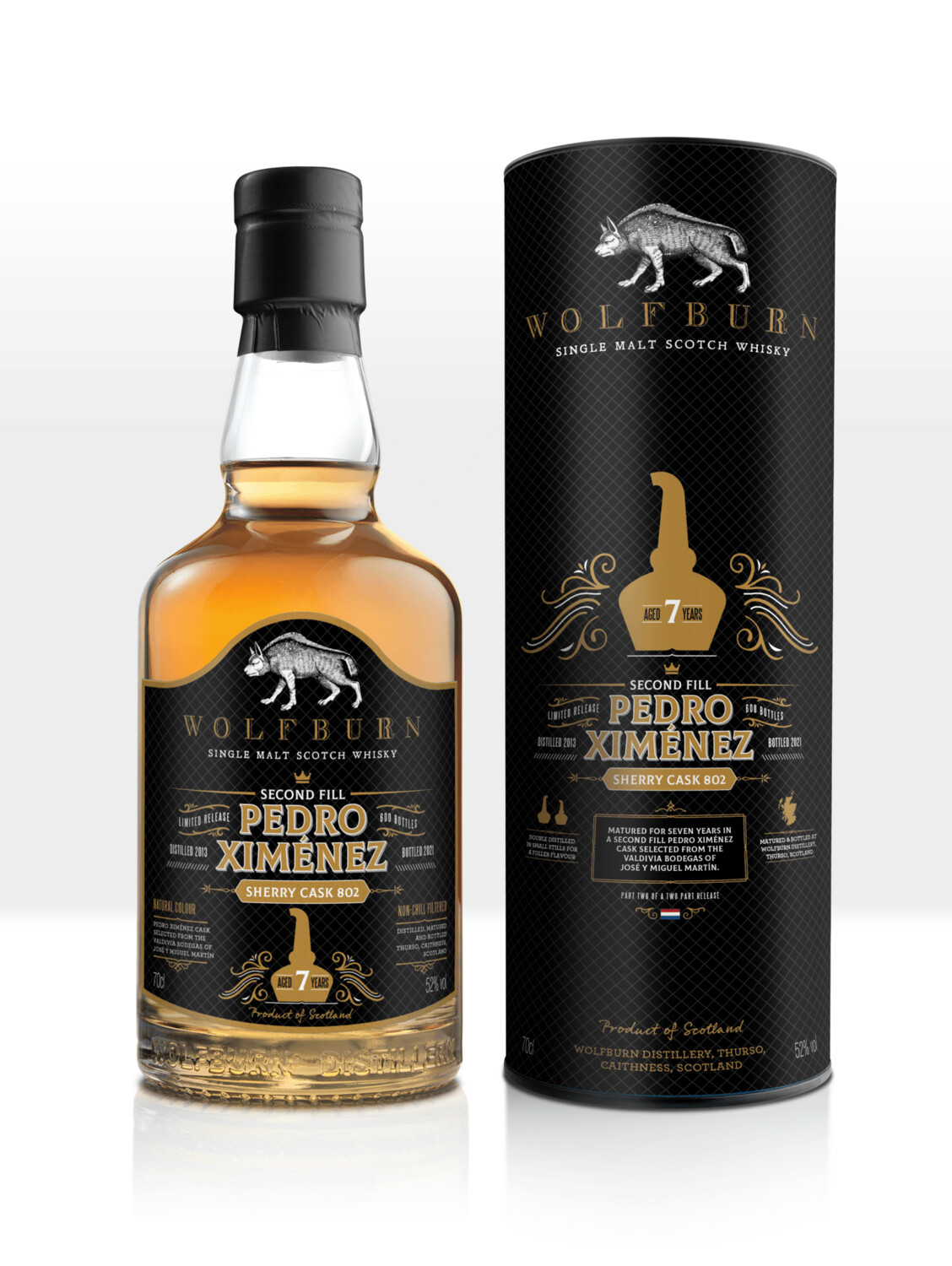 Wolfburn Small batch release - Pedro Ximenez cask - The Netherlands - 52% - Max. 1 fles per klant!