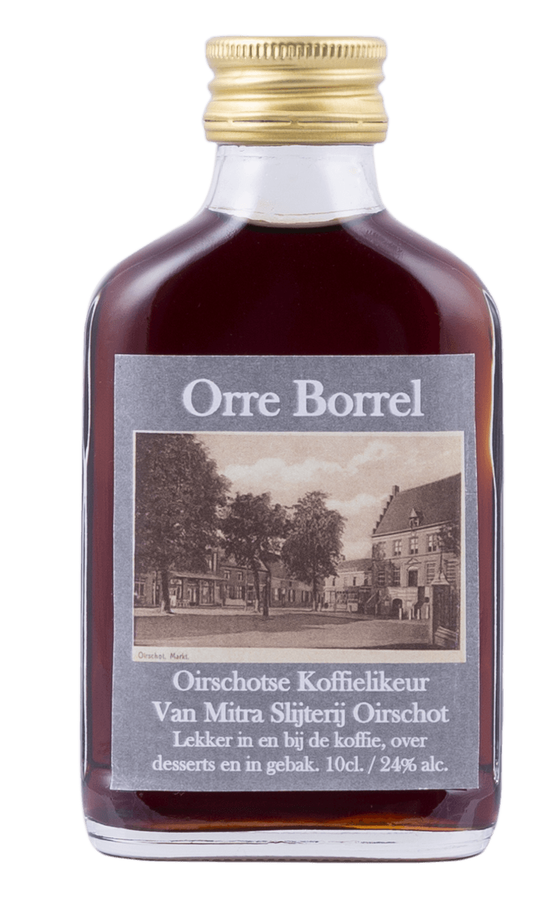 Orre Borrel Oirschotse koffielikeur 0.10cl. Orre Borrel Oirschotse koffielikeur 0.10cl.
