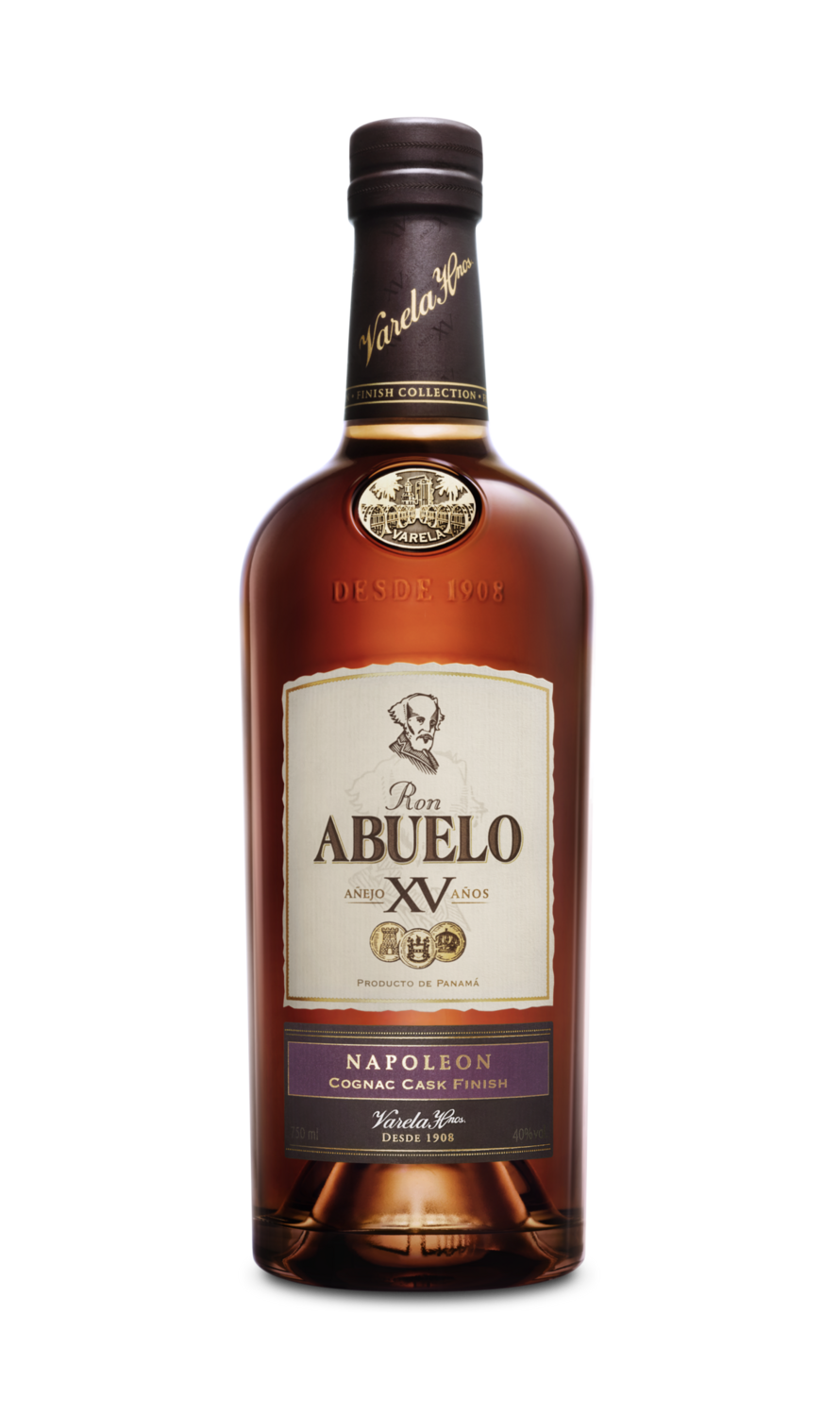 Ron Abuelo - 15 years - Napoleon Cognac Cask - 40% Ron Abuelo - 15 years - Napoleon Cognac Cask - 40%