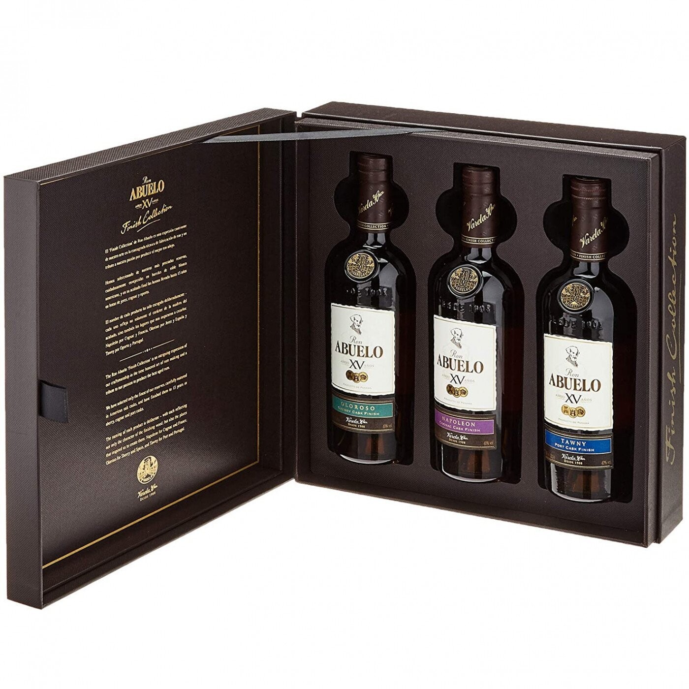 Ron Abuelo - Set with 3 different - Tawny - Oloroso - Cognac Ron Abuelo - Set with 3 different - Tawny - Oloroso - Cognac