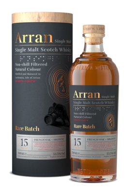 Arran 15 years - Rare Batch - Argonne French Oak - limited edition - 53.5%.