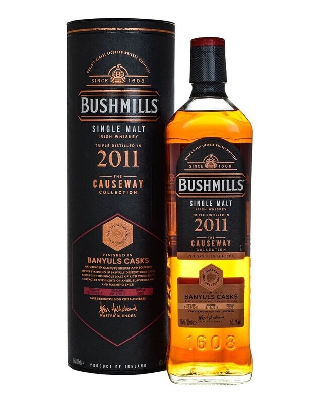Bushmills Causeway Collection 2011 - Banyuls Cask - 53% Bushmills Causeway Collection 2011 - Banyuls Cask - 53%