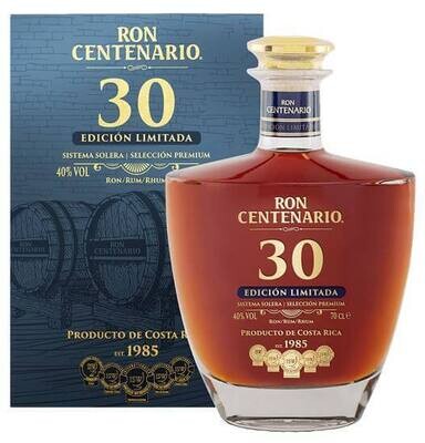 Ron Centenario Rum - 30 Años - Limited Edition - 40%
