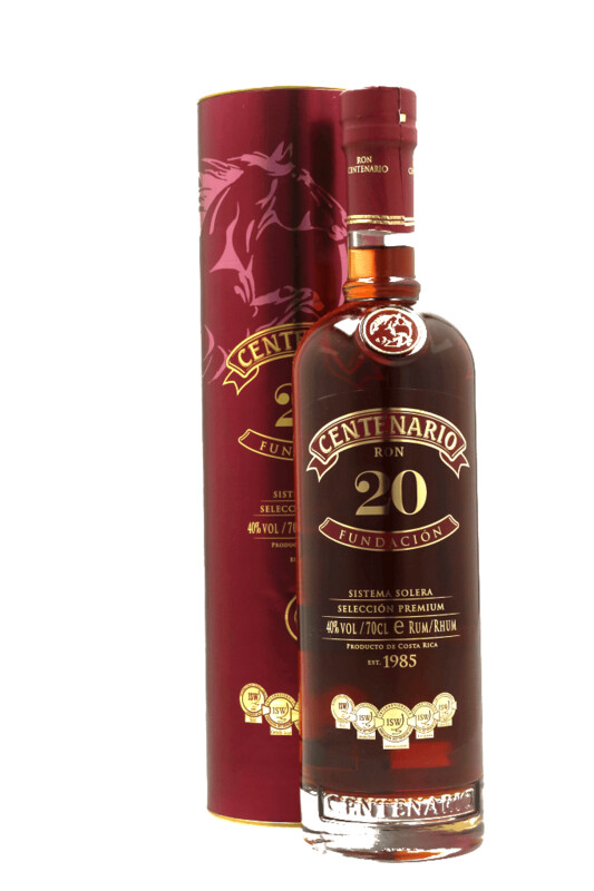 Ron Centenario Rum - 20 Años - 40%