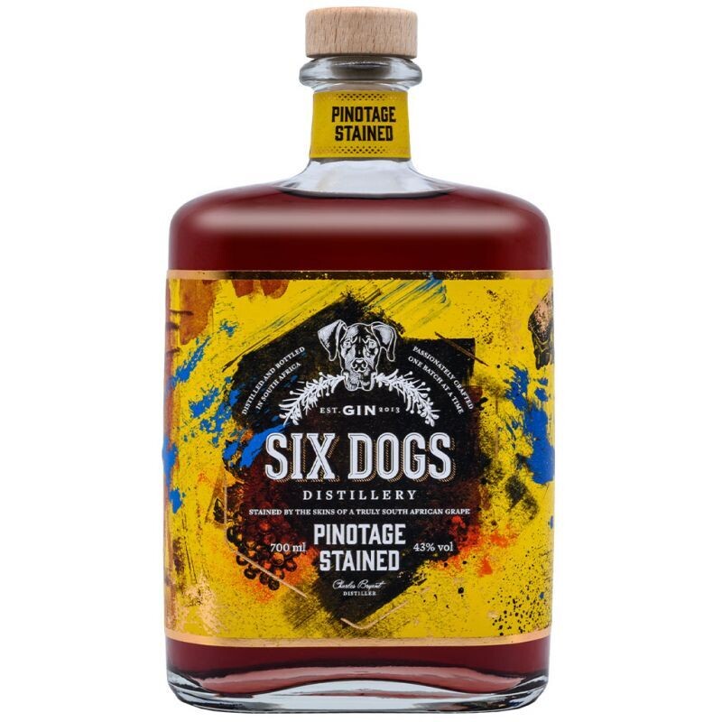 Six Dogs Pinotage Stained Gin - 43% Six Dogs Pinotage Stained Gin - 43%