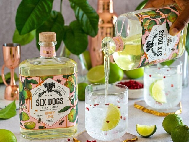 Six Dogs Honey Lime Gin - 43% Six Dogs Honey Lime Gin - 43%