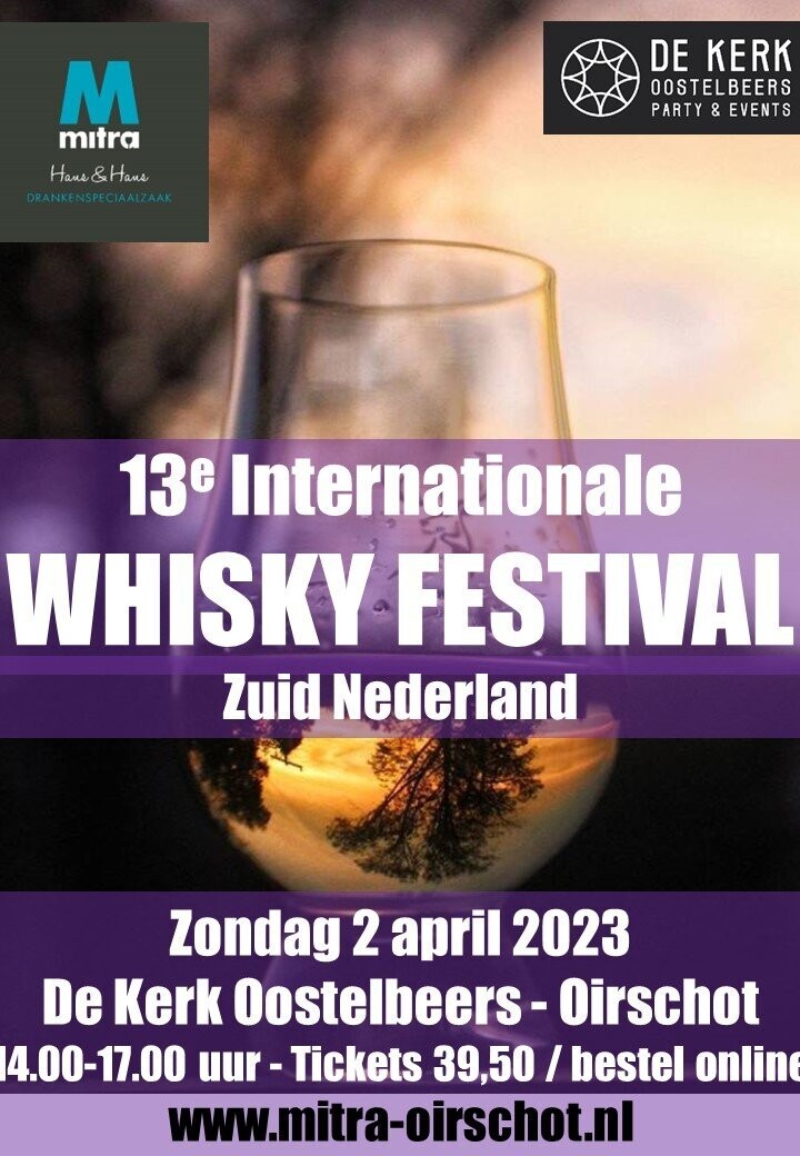 Ticket nr. 01 - voor het 13e Whisky Festival Zuid - Nederland op zondag 2 APRIL 2023