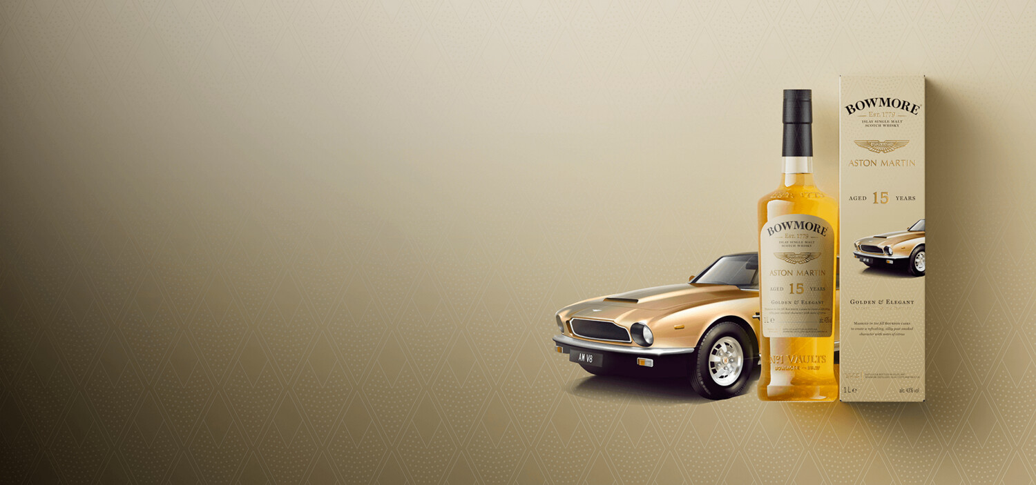 Bowmore Aston Martin 15 years - Limited Edition No. 5 - 43% - Max. 1 per klant. Bowmore Aston Martin 15 years - Limited Edition No. 5 - 43% - Max. 1 per klant.