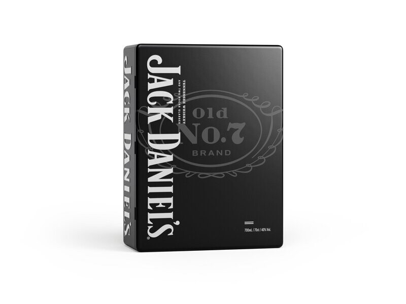 Jack Daniel's special edition blik met 2 glazen