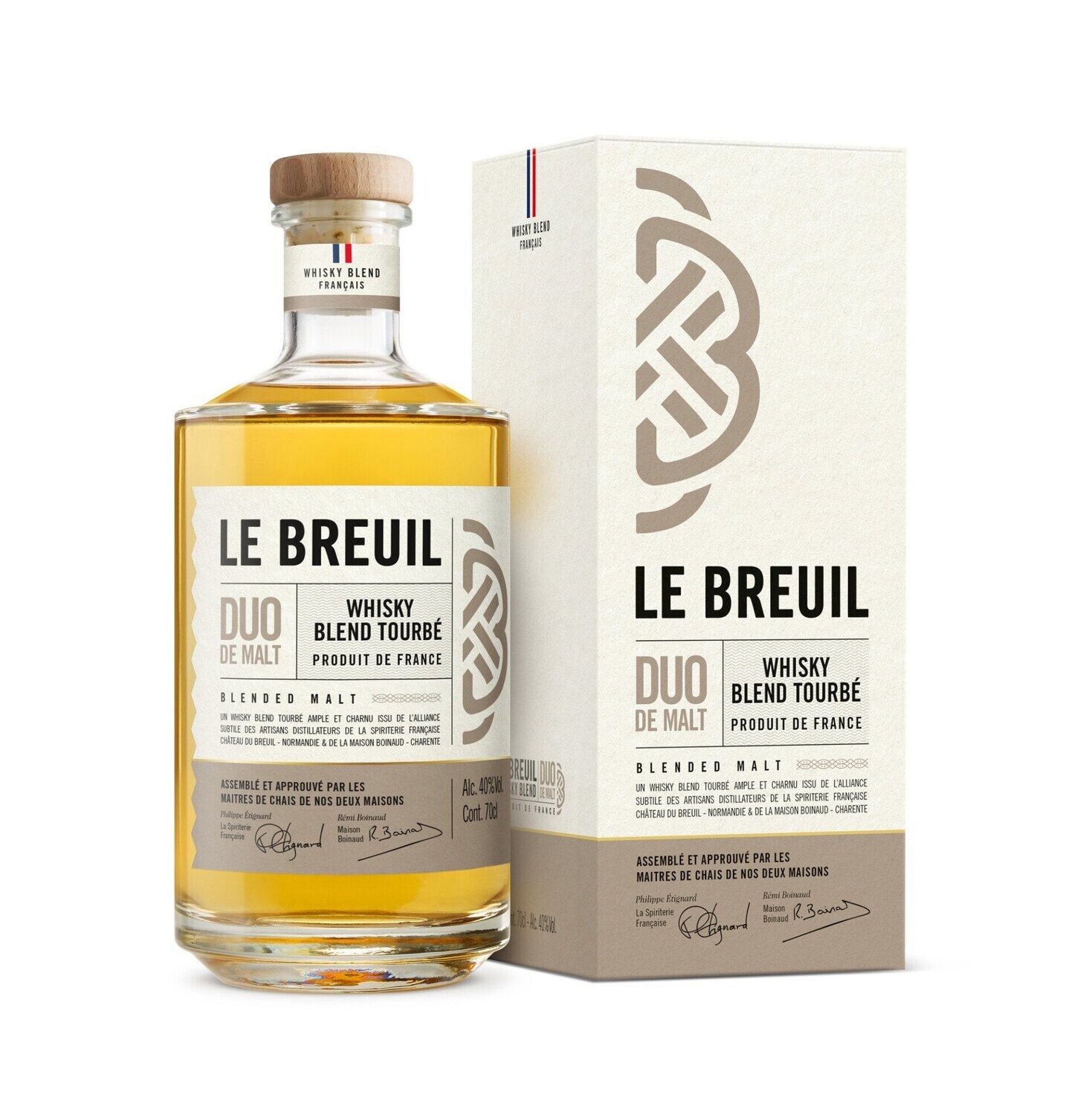 Le Breuil Peaty Malt Blended Malt Whisky Duo - 40%