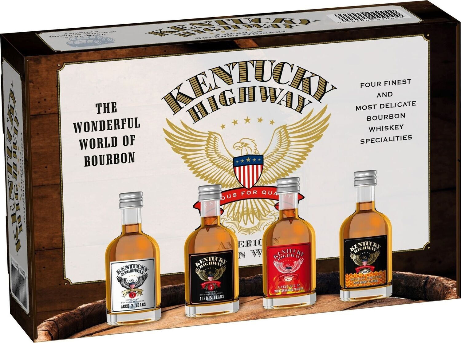 Kentucky Highway Whiskypack - 4x 5 cl. Kentucky Highway Whiskypack - 4x 5 cl.