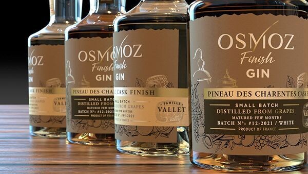 Osmoz Gin - Pineau des Charantes Cask Finish - 44% Osmoz Gin - Pineau des Charantes Cask Finish - 44%