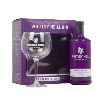 Whitley Neill rhubarb&ginger Gin cadeauverpakking - 43%