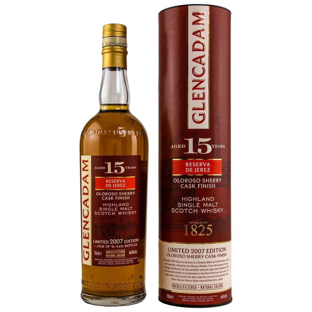 Glencadam 15 years Oloroso Sherry cask 2007 - 46%