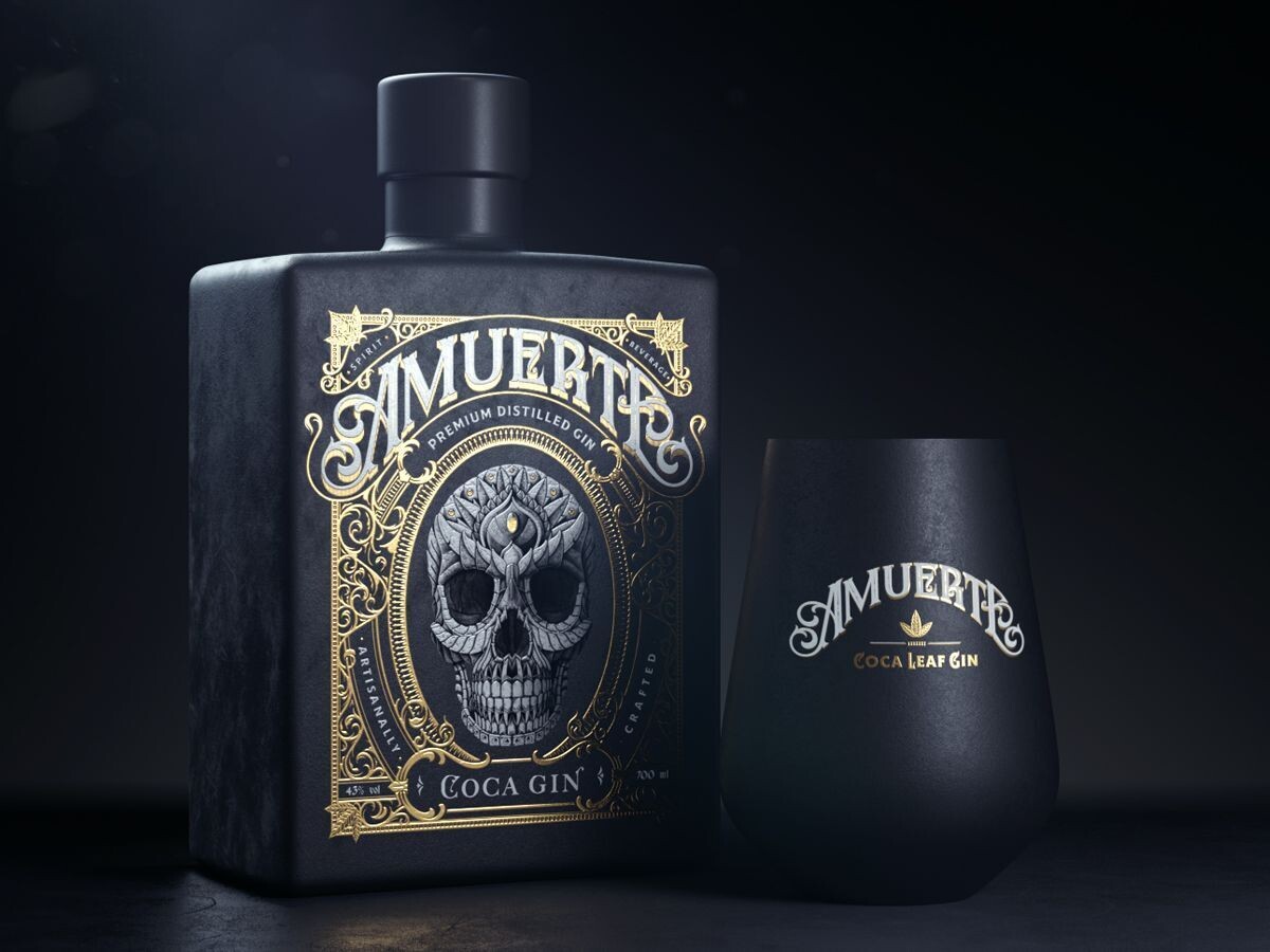 Amuerte coca leaf gin - Black Edition - 43% Amuerte coca leaf gin - Black Edition - 43%