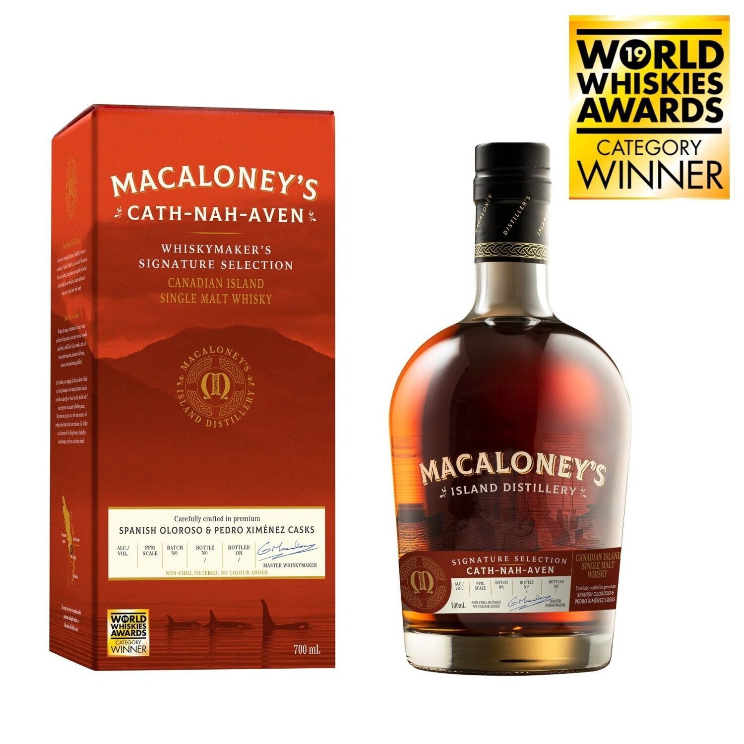 Macaloney's Cath-Nah-Aven - Canadian Single Malt - 46% Macaloney's Cath-Nah-Aven - Canadian Single Malt - 46%