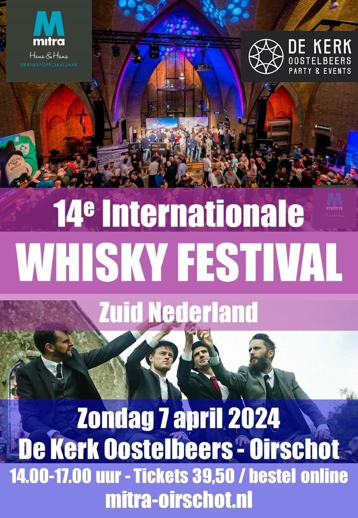 Ticket voor het Whisky Festival Zuid-Nederland van zondag 7 april 2024.